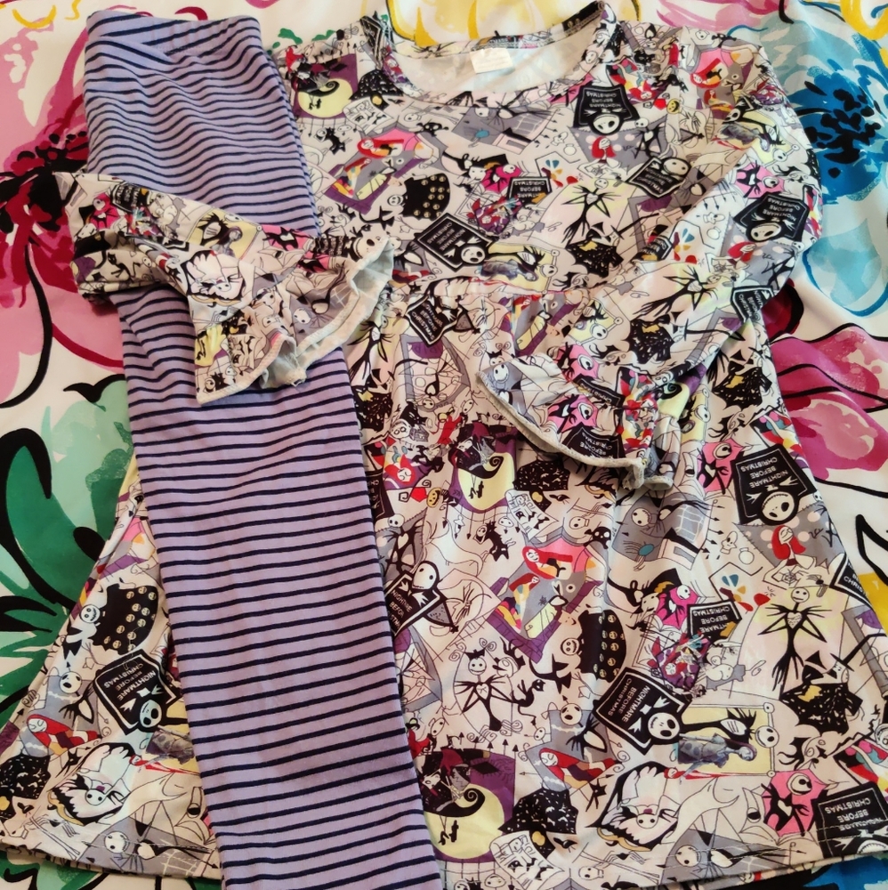 Girls 8/9 Halloween Dress/Legging Set